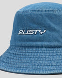 RUSTY Miss Me Denim Bucket Hat - SEA BLUE