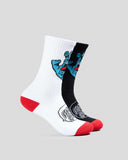 SANTA CRUZ Boys Opus Screaming Hand Long Crew Sock - BLACK/WHITE