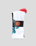 SANTA CRUZ Boys Opus Screaming Hand Long Crew Sock - BLACK/WHITE