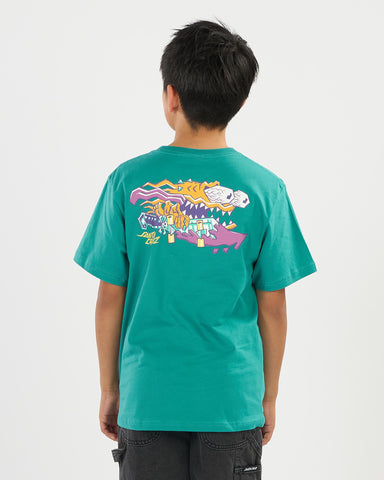 SANTA CRUZ Meek Scratched Slasher Tee - TEAL