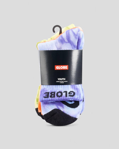 GLOBE Youth All Tied Up 3-Pack Socks - ASSORTED