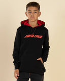 SANTA CRUZ Spray Strip Front Hoodie - BLACK