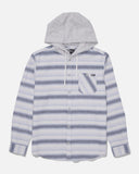 SALTY CREW Whitewash Hooded Flannel - HARBOUR GREY