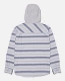 SALTY CREW Whitewash Hooded Flannel - HARBOUR GREY