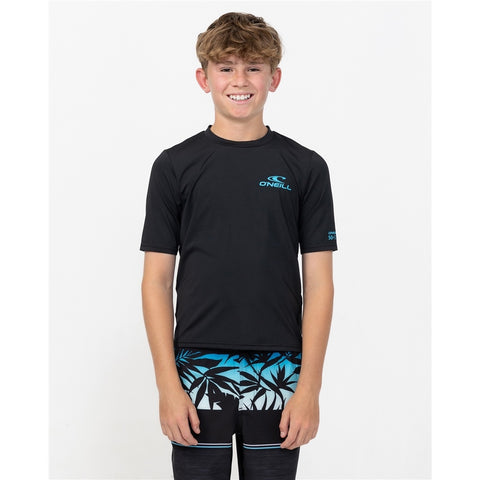 O'NEILL Youth Clean & Mean UV Short Sleeve Rash Tee - BLACK
