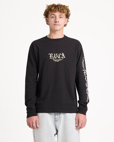 RVCA Retract LS Tee - BLACK