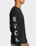 RVCA VA Worldwide Long Sleeve Tee - BLACK