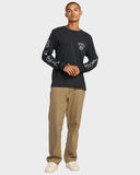 RVCA VA Worldwide Long Sleeve Tee - BLACK
