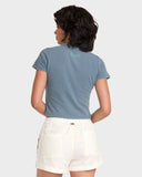 RVCA Lauren Alvarez 411 Tee - VINTAGE NAVY