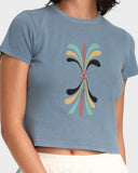 RVCA Lauren Alvarez 411 Tee - VINTAGE NAVY