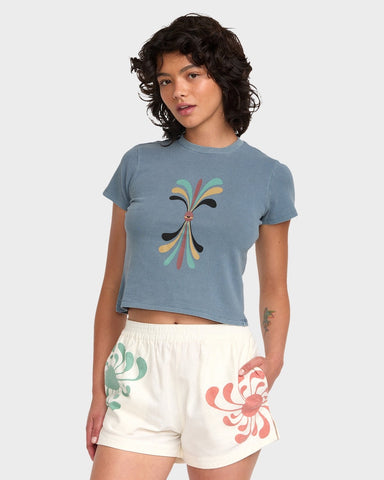 RVCA Lauren Alvarez 411 Tee - VINTAGE NAVY