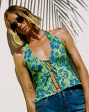 BILLABONG Lime Crush Halter Top - LIMEADE