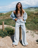 BILLABONG Jade Saltwashed Elastic Pant - BLUE MIST