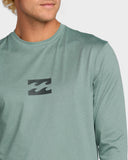 BILLABONG All Day Wave Mens Rash Vest Long Sleeve  - SEA BLUE