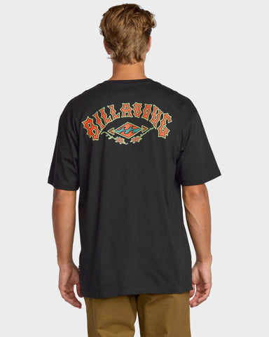 BILLABONG - Rose Arch Regular Short Sleeve - WASHED BLACK