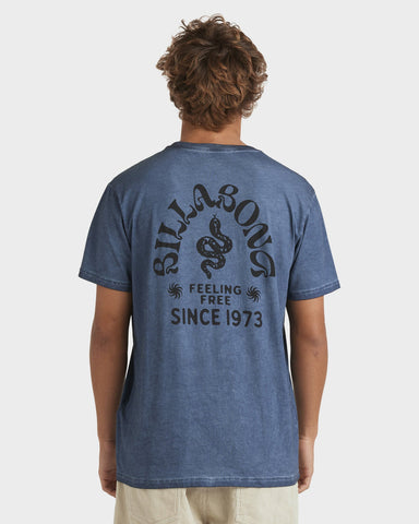 BILLABONG Big Wave Shazz Short Sleeve Tee - STEEL BLUE