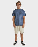 BILLABONG Big Wave Shazz Short Sleeve Tee - STEEL BLUE