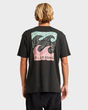 BILLABONG Crayon Wave Short Sleeve Tee  - BLACK