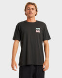 BILLABONG Crayon Wave Short Sleeve Tee  - BLACK