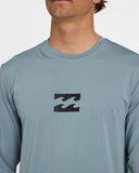 BILLABONG All Day Wave Long Sleeve Loose Fit Rash Vest - BLUE FOG
