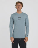 BILLABONG All Day Wave Long Sleeve Loose Fit Rash Vest - BLUE FOG