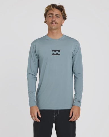 BILLABONG All Day Wave Long Sleeve Loose Fit Rash Vest - BLUE FOG