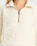 BILLABONG Le Love Half Zip Crew - SALT CRYSTAL