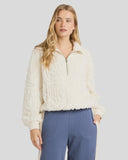 BILLABONG Le Love Half Zip Crew - SALT CRYSTAL