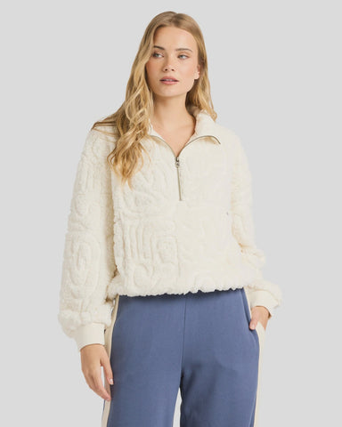 BILLABONG Le Love Half Zip Crew - SALT CRYSTAL