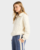 BILLABONG Le Love Half Zip Crew - SALT CRYSTAL