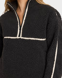 BILLABONG Getting Warm Sherpa Half Zip - BLACK SANDS