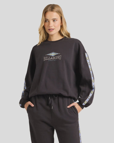 BILLABONG Swipe Right Kendall Crew - OFF BLACK