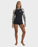 BILLABONG Spring Fever Natural Long Sleeve - BLACK FLORAL
