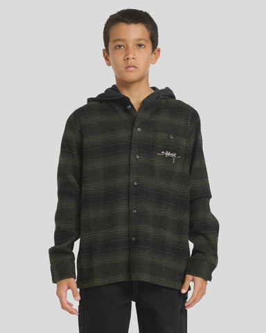 BILLABONG Boys Baja Surf Flannel - BLACK