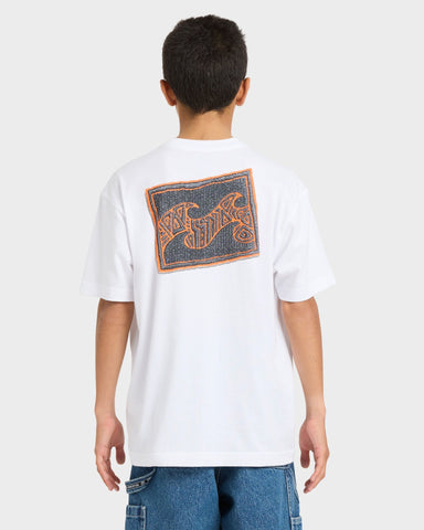BILLABONG Boys Crayon Wave Short Sleeve Tee - WHITE