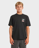 BILLABONG Boys Crayon Wave Short Sleeve Tee - BLACK