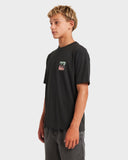 BILLABONG Boys Crayon Wave Short Sleeve Tee - BLACK