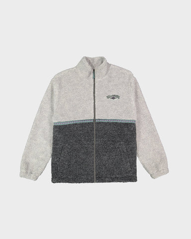 BILLABONG Boys Tombstone Zip Fleece Jacket -  OATMEAL HEATHER