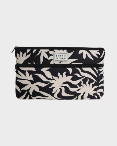 BILLABONG Mahi Large Pencil Case - BLK/WHITE