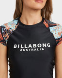 BILLABONG Forever Folk Wahine Sunshirt - BLK PEBBLE