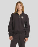 BILLABONG Girls Paradise Half Zip Crew Hoodie - OFF BLACK