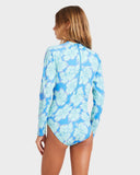 BILLABONG Happy Hibiscus LS Bodysuit - TIDAL BLUE