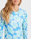 BILLABONG Happy Hibiscus LS Bodysuit - TIDAL BLUE