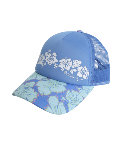 BILLABONG Teen Happy Hibiscus Trucker Cap - TIDAL BLUE