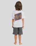 BILLABONG Groms Crayon Wave Short Sleeve Tee - WHITE