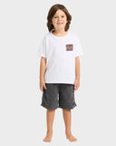 BILLABONG Groms Crayon Wave Short Sleeve Tee - WHITE