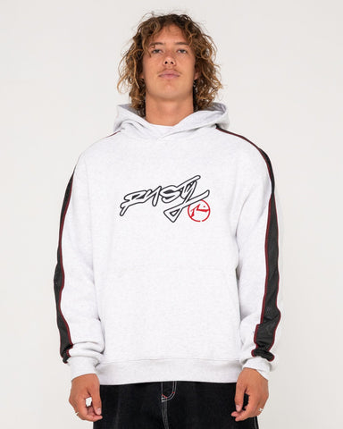 RUSTY Dine N Dash Hooded Fleece - ECRU MARBLE