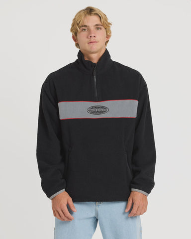 QUIKSILVER Mercury Panel Polar Fleece - BLACK