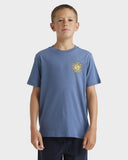 QUIKSILVER Spiral Flame Boys Tee - CHINA BLUE