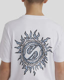 QUIKSILVER Spiral Flame Boys Tee - WHITE